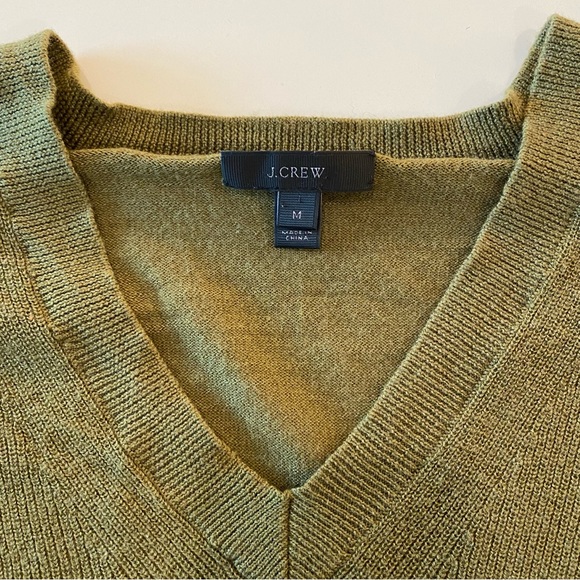 J. Crew V-Neck Sweater Merino Wool & Cotton Blend - Picture 3 of 7